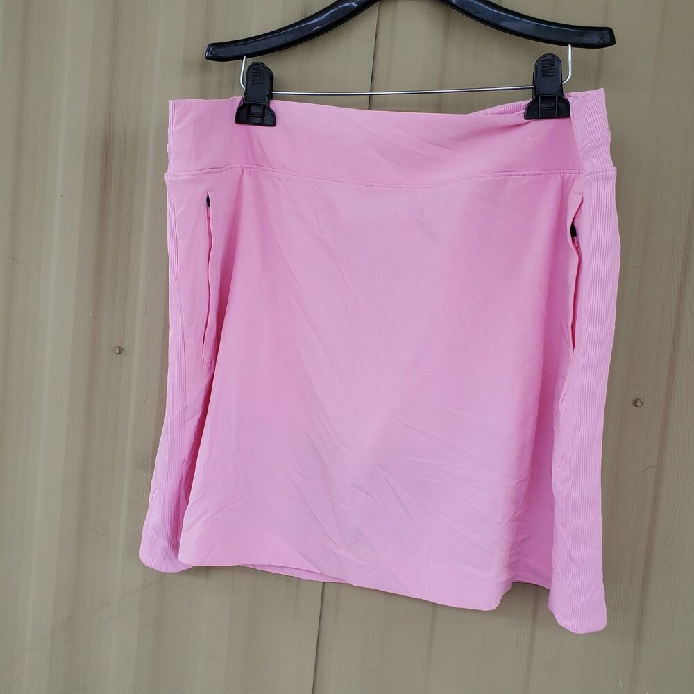 Member's Mark Mini Skort Pink Stretch Tennis Casual Size XXL Zip Pockets NWOT